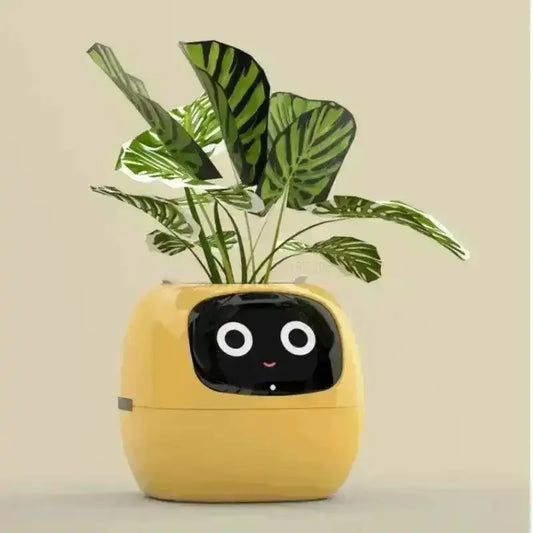Cute Emoji Flower Plant Pot: Intelligent Potted Ivy Desktop Green Plant
